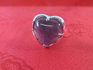 (FS) Amethyst Heart Shaped Gemstone...