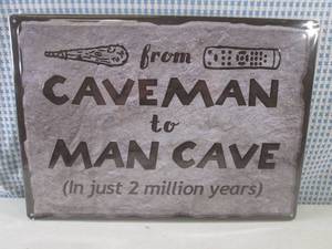 (EC1) Metal Sign From Caveman To M...