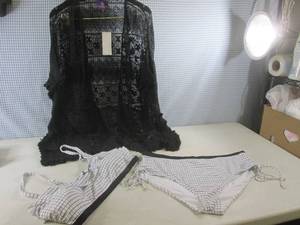 (RCK) 2pc Swimming Suit with Shawl ...