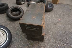 lot 50 image: National Guard Wood Storage Box