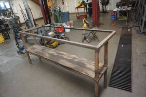 lot 58 image: Metal 2 Level Shop BenchTable Frame