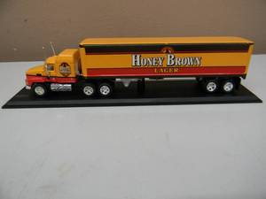 lot 12 image: VINTAGE MATCHBOX 1100 SCALE REPLICA HONEY BROWN MAC TRUCK - IN BOX WCOA - NICE - GREAT PIECE - SEE PICTURES