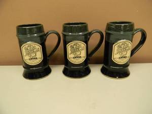 lot 31 image: 3 - VINTAGE 1997 LEINENKUGELS BOCK BEER LIMITED EDITION OF 1000 HAND MADE CERAMIC BEER MUGSSTEINS - NICE - FANTASTIC PIECES - SEE PICTURES