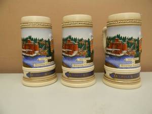 lot 40 image: 3 - VINTAGE 1996 OLYMPIA BREWING CO. LIMITED EDITION BEER STEINS GERZ GERMANY - THE HOUSE OF WIEBRCRAFT W  COA - NICE - GREAT PIECES - SEE PICTURES