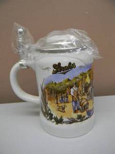 lot 42 image: VINTAGE STROHS BEER BAVARIA COLLECTION LIMITED EDITION LIDDED BEER STEINS - I, II, III & IV - GREAT COLLECTION - NICE - SEE PICTURES