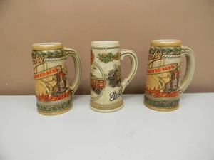 lot 44 image: 3 - VINTAGE STROHS BEER LIMITED EDITION STEINS By CERAMARTE BRAZIL  - NICE - GREAT PIECES - SEE PICTURES