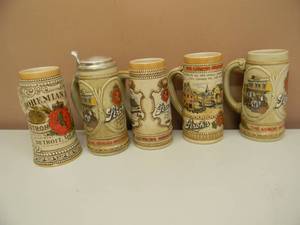 lot 45 image: 5 - VINTAGE STROHS BEER LIMITED EDITION STEINS By CERAMARTE BRAZIL  - NICE - GREAT PIECES - SEE PICTURES