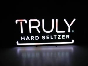 lot 47 image: TRULY HARD SELTZER LED LIGHT - NEW OLD STOCK - NICE - WORKS - AWESOME PIECE - APPROX 25 By 12 - SEE PICTURES