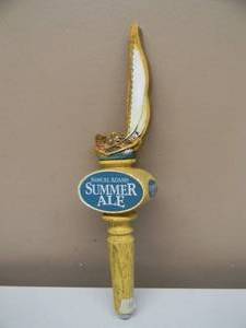 lot 55 image: Vintage Samuel Adams SUMMER ALE Figural Sailboat Beer Tap Handle - NICE - GREAT PIECE - APPROX 13.5 - SEE PICTURES