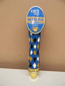 lot 57 image: HENNEPIN FARMHOUSE SAISON BELGIAN STYLE ALE Tap Handle - NICE - GREAT PIECE - APPROX 11 - SEE PICTURES