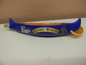 lot 59 image: LEINENKUGELS SUNSET WHEAT CANOE TAP HANDLE - NICE - APPROX 14 - AWESOME PIECE - SEE PICTURES