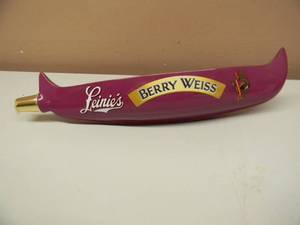 lot 60 image: LEINENKUGELS BERRY WEISS CANOE TAP HANDLE - NICE - APPROX 14 - AWESOME PIECE - SEE PICTURES