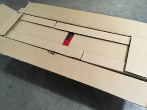 lot 7 image: Husky Ready-to-Assemble 24-Gauge Steel Freestanding Garage Cabinet in Red (36 in. W x 72 in. H x 18 in. D)   Customer Returns See Pictures