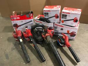 lot 14 image: Lot of Assorted Homelite Leaf Blowers Customer Returns See Pictures