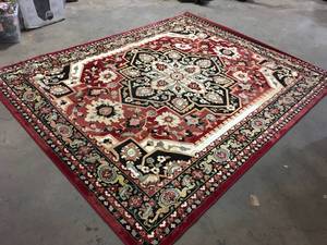 lot 17 image: Bazaar Lenox Red 7 ft 10 in X 10 ft Area Rug    Customer Returns See Pictures