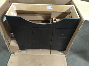 lot 26 image: Glacier Bay Highmont 41 in. W x 17-58 in. D Vanity in Coffee Bean  No Top Included Customer Returns See Pictures
