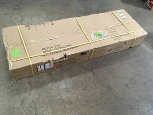 lot 32 image: Husky  6 ft. Adjustable Height Solid Wood Top Workbench in Black for Heavy Duty Welded Steel Garage Storage System Customer Returns See Pictures