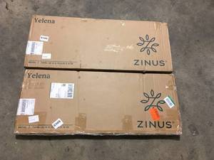 lot 47 image: 2 Lot of Zinus Yelena Black Metal Twin Platform Bed FrameCustomer Returns See Pictures