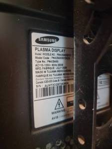 lot 61 image: Samsung 42 Plasma Display