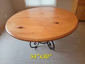 lot 38 image: Scrolled Iron Contemporary Kitchen Table