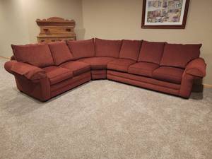 lot 30 image: Basset Burgundy Entertainment Sectional