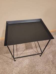 lot 68 image: Steel Tray Style Side Table