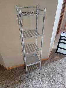 lot 93 image: Chrome Linen Room Rack
