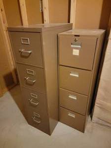 lot 102 image: Rugged Office Filing Cabinets