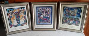 lot 13 image: Carol HAGAN Framed Pictures (3) numbered prints