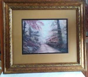 lot 54 image: Wooded Scenic Framed Picture.