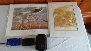 lot 83 image: MN Migratory Waterfowl Stamp Conservation and  Canon power shot.