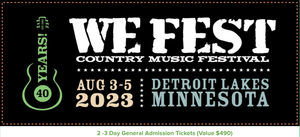 lot 10A image: We Fest Tickets 2 Person 3-day General Admission Tickets