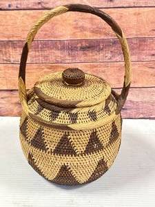Hand Made Handled Basket 12 Inch Tall