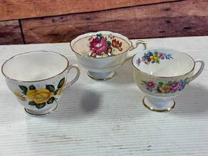 Lot of 3 Antique Tea Cups