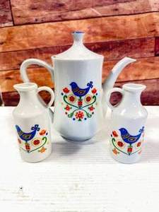 Vintage 1975 Lancaster County Blue Bird Fred Roberts Japan Pieces