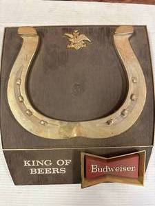 Vintage Budweiser King of Beers Sign 12x12 Inches