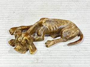 Heavy Brass Hound Dog 5 Inch Long
