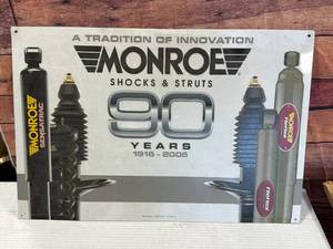 Monroe Shocks & Struts Metal Sign 12x18 Inch