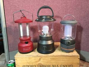 lot 136 image: 3 Camp Lanterns - Battery Powered
