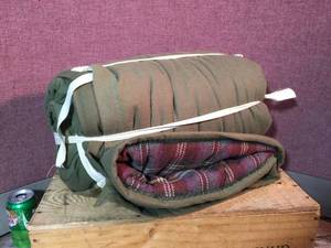 lot 138 image: Military Issue Sleeping Bag Like New