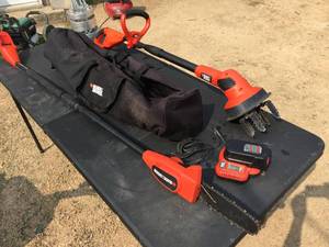 lot 147 image: Black & Decker 18v Cordless Limbsaw & Cultivator Kit