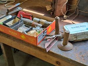lot 166 image: Hardware and Hand Tools - Staplers, First Aid Kit, Pipe Fittings, Misc. Items
