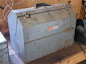 lot 189 image: Sears Craftsman Tool Box with Hand Tools - Wrenches, Hammer, Screwdrivers, Hardware, Misc. Tools