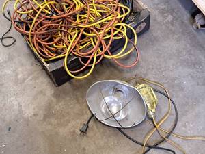 lot 214 image: Extension Cords and Shop Lights