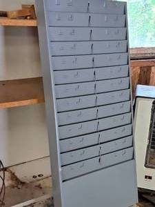 lot 213 image: Metal Wall-Mount Time Card Holder