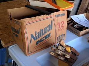 lot 281 image: Lot of  Assorted Knives, Wood Knife Block
