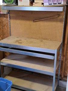 lot 287 image: Wood-TopMetal Workstation