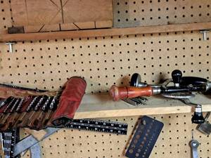 lot 441 image: (2) Hand Augers and (1) Auger Bit Set (in pouch)