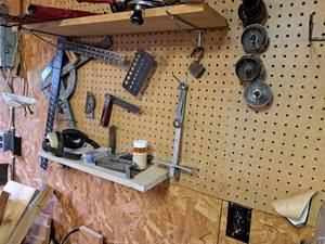 lot 442 image: Lot of  Hand Tools - Squares, Gauges, Boring Bits, Misc. Tools