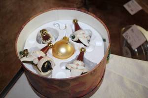 lot 579 image: Lot of  Christmas Ornaments with Storage Box